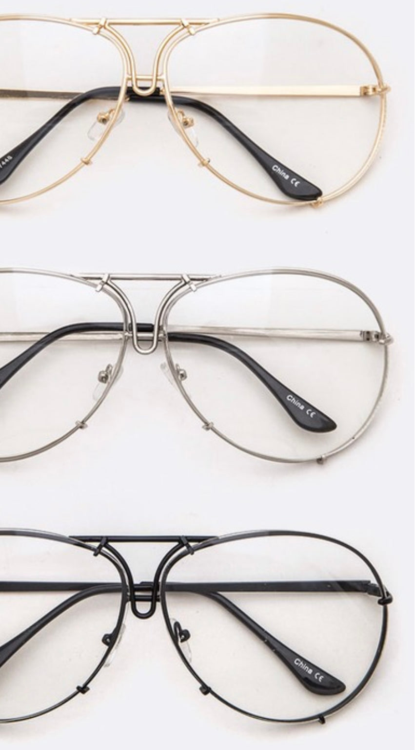 Clear Aviator shades